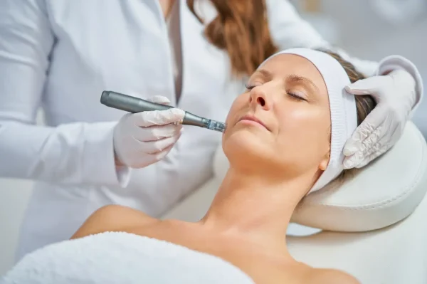 Microneedling helps diminish fine lines, wrinkles, and the appearance of scars, including acne scars and stretch marks.